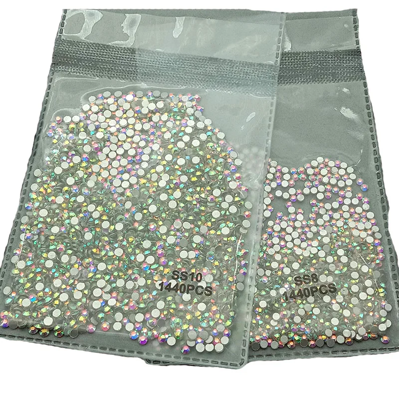 Высокое качество плоские с оборота Стразы для дизайна ногтей 3D нейл арта