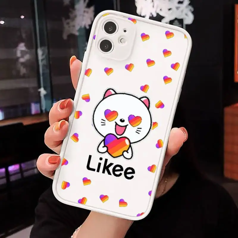 

likee-2 Phone Case Matte For iPhone 12 Mini 11 Pro XR XS Max 7 8 Plus X Hard PC Back Cover
