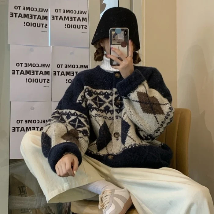 

Осень 2021, зимний свитер, женские топы, вязаный пуловер, женская мягкая теплая толстая верхняя одежда