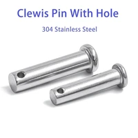 2510 pcs m3 m4 m5 m6 m8 m10 stainless steel 304 shaft flat head pins with hole positioning cylindrical clevis bolt