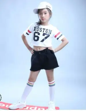 1 компл./Лот Детский костюм школьная форма юбка и топ современные джазовые