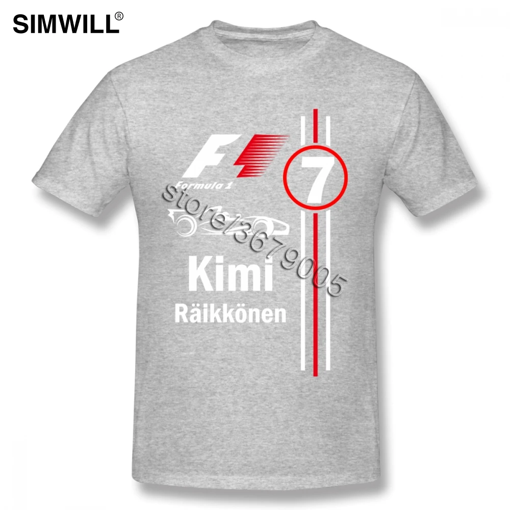 Мужская футболка с круглым вырезом Kimi Raikkonen хлопковая Футболка большого размера