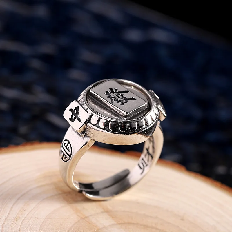 Мужское кольцо в стиле хип хоп из серебра 925 пробы|Кольца| |