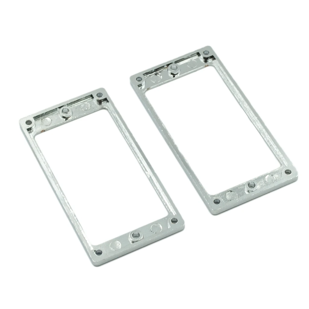 2pcs silber metall humbucking ring set gebogene chrome elektrische gitarre humbucker pickup rahmen montage ring wschrauben metall chrom free global s