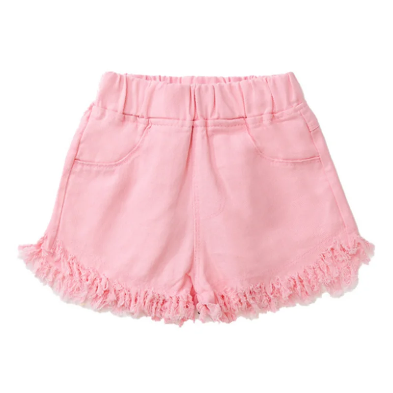 

Girls Denim Comfortable Shorts Candy Color Girl Children Summer Beach Loose Shorts Casual Pants