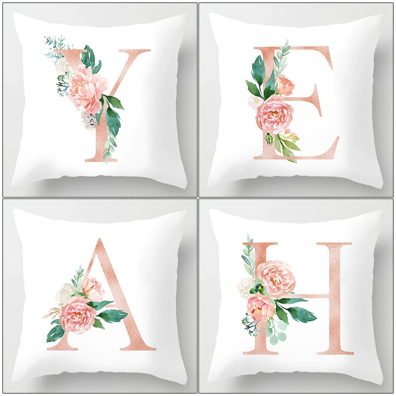 45*45 см 26 дюймов Чехол с английским алфавитом наволочка для диванной подушки из
