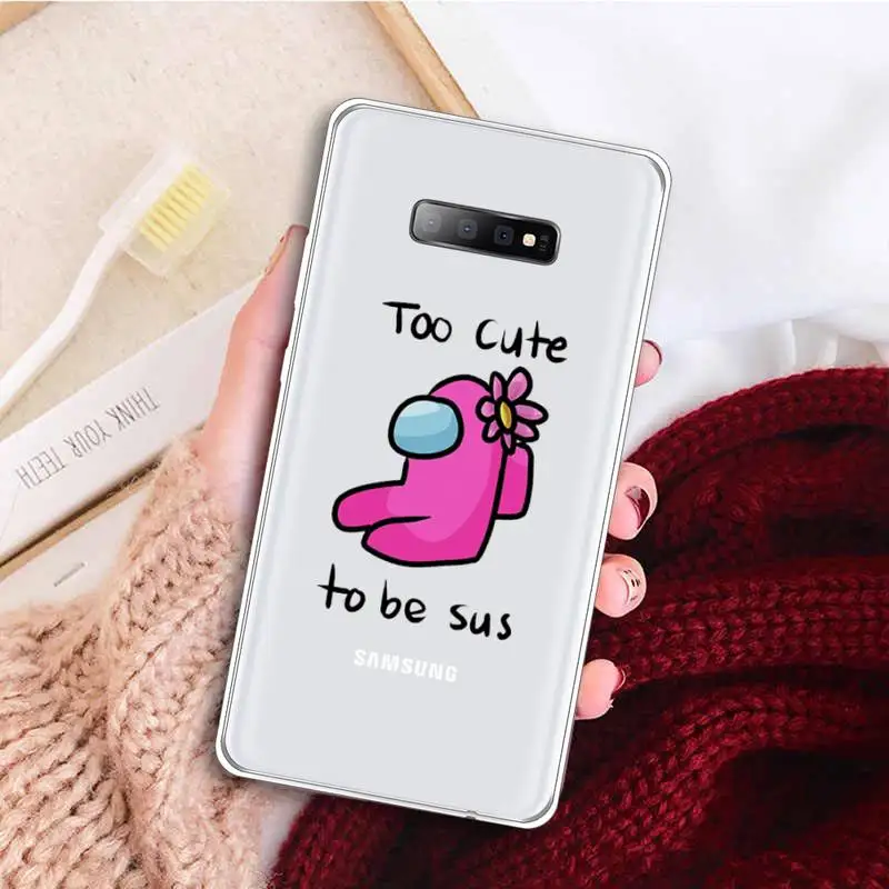 

Among Us Top Games Phone Case Transparent for samsung A 21s 50 51 71 S 8 9 20 20fe note 10 20 plus ultra