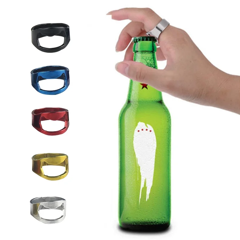 Мини кольцо открывалка для пивных бутылок из нержавеющей стали в форме кольца на