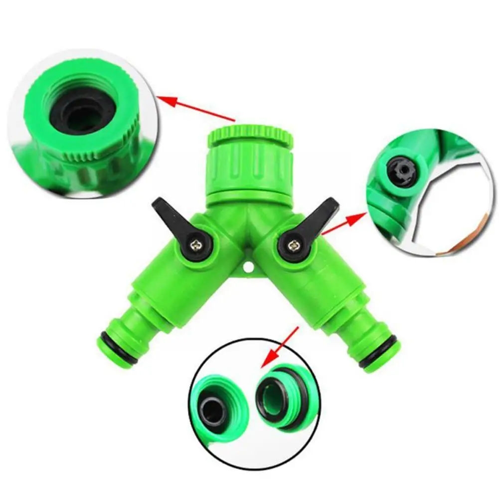 

1pc Irrigation Y Type Connector 2 Way Tap Garden Tap Points Adapter Mm Points Hose Faucet Connector 6 Suitable Irrigation F J0I2