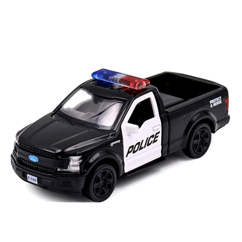 

Ford F150 грузовик полицейский автомобиль 1/36 металлический автомобиль литье под давлением тянуть назад игрушечные модели автомобилей для колл...