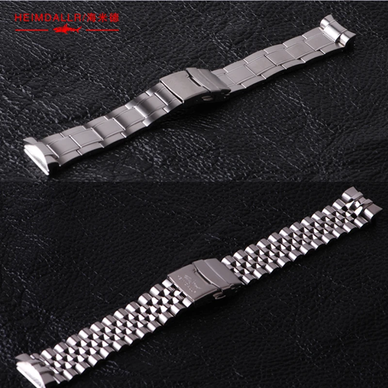 Heimdallr Brushed 20mm Width Stainless Steel SBDX001 Bracelet Deployment Buckle Suitable For Men's Watch