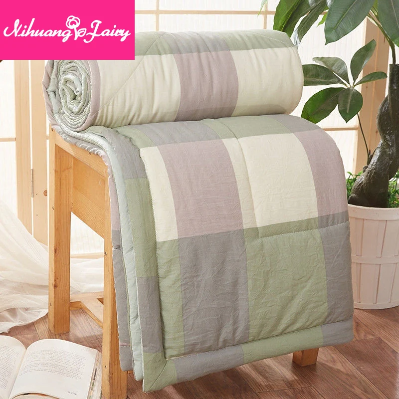 

Washed cotton summer quilt, air-conditioning quilt, double machine washable thin quilt, children's single dormitory summer quilt