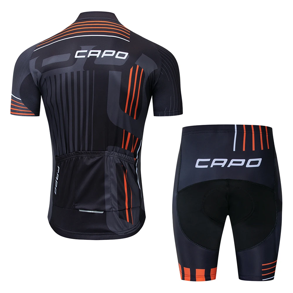 CAPO 2019 мужская летняя велосипедная Джерси дышащая черная одежда быстросохнущая MTB