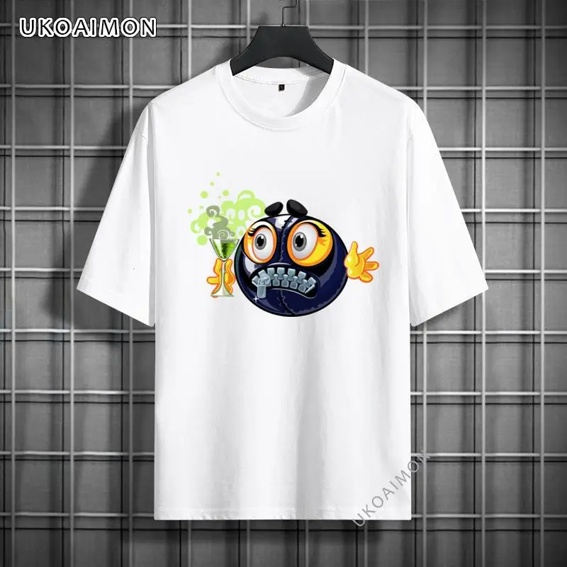 

New Coming Smile Zip Your Mouth Men Fitted T-Shirt Graphic Cotton Tee Shirt Faddish Pure Cotton T Shirts Adult Manga TShirts
