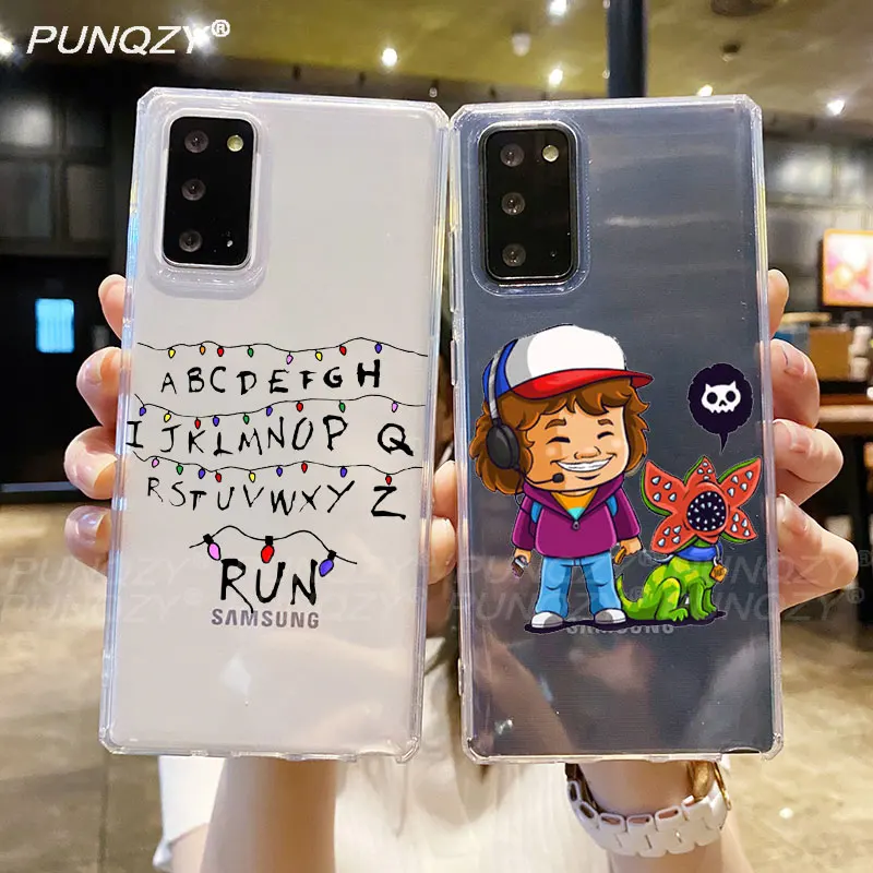 

TV show Stranger Things Phone Case For Samsung A52 S20 FE S21 PLUS A70 A71 A50 S10 E Cute Pictorial Silicone Case For galaxy A12