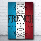Металлическая жестяная вывеска для французской кухни, настенное украшение для бара, жестяная вывеска, винтажный домашний декор, металлическая пластина, крутой металлический постер