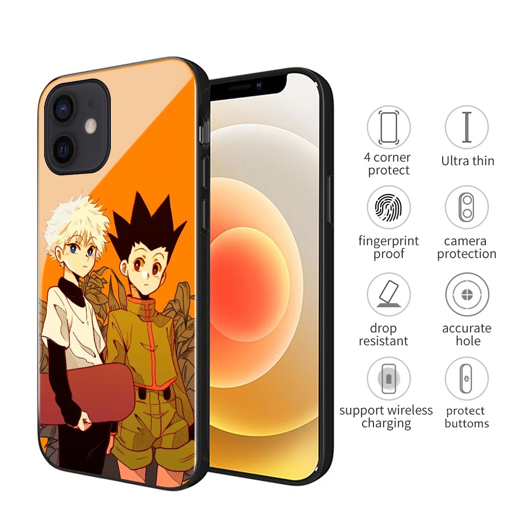 Чехол Hunter X GON FREECSS аниме для iPhone6 6s 7 8 Plus 11 12mini 12Promax XS XR SE2 Killua Zoldyck чехол из