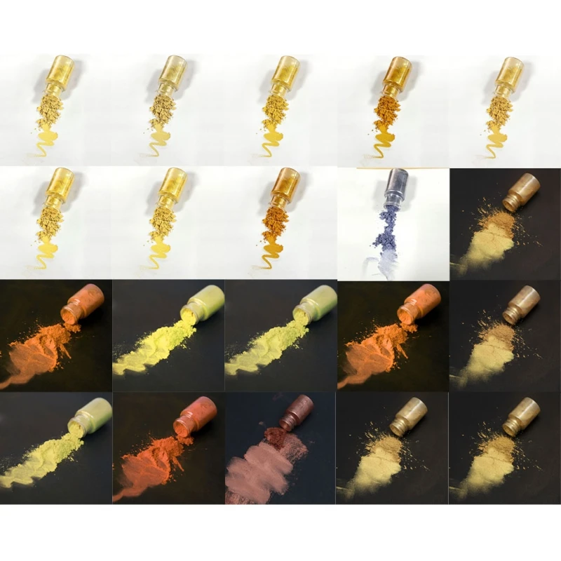 

20 Colors Cosmetic Grade Pearlescent Natural Mica Mineral Powder Epoxy Resin Dye Pearl Pigment DIY Jewelry Crafts Making