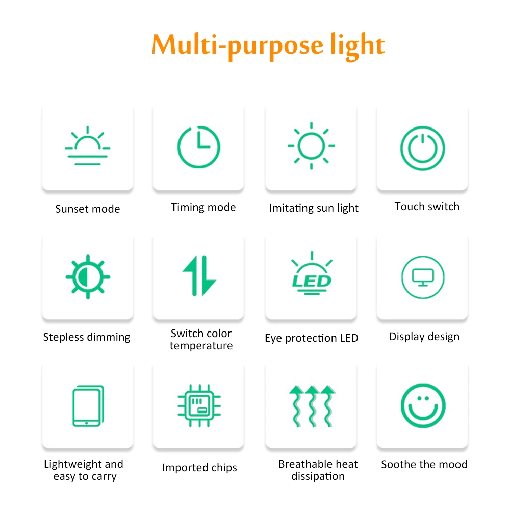 Грустная лампа терапевтическая грустного света 13000 люкс портативный светильник