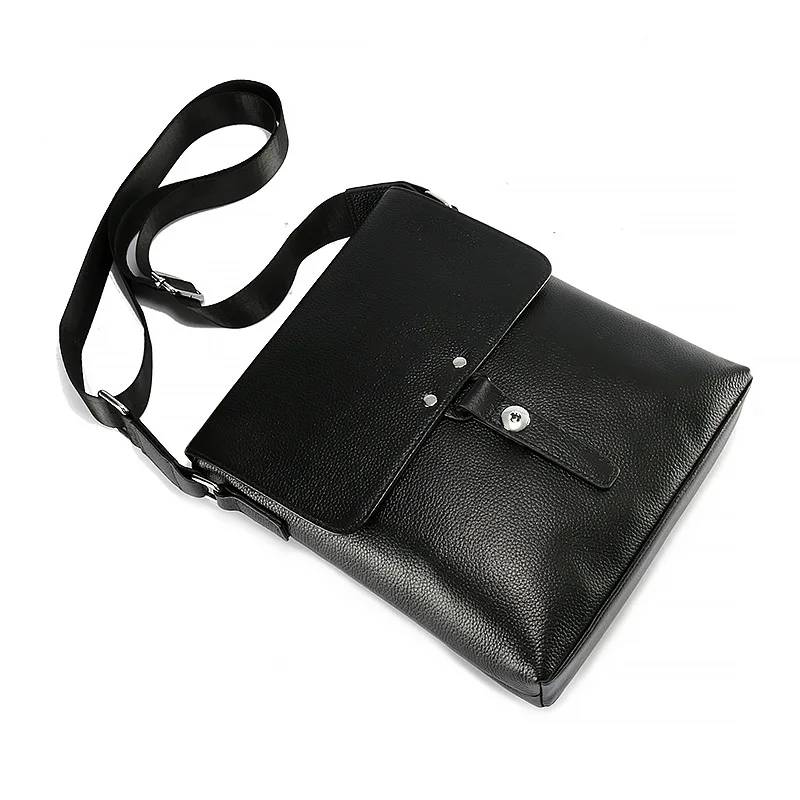 Genuine Leather Men Bag Casual Business Man Shoulder Crossbody Bags Cowhide Large Capacity Travel Messenger Black New |