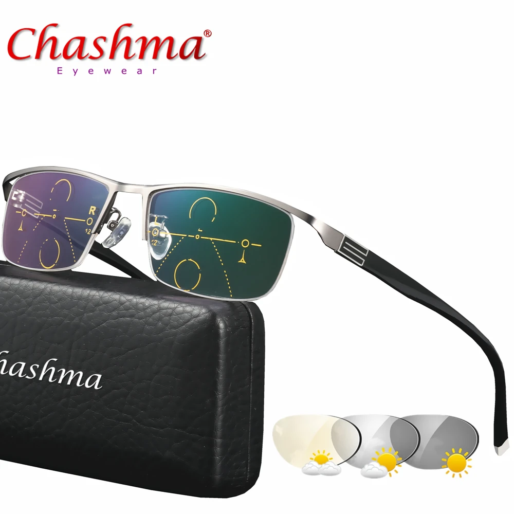 CHASHMA регулируемое видение бифокальный переход солнце фотохромные прогрессивные очки для чтения Мультифокальные очки+ 1 1,25 1,5 1,75