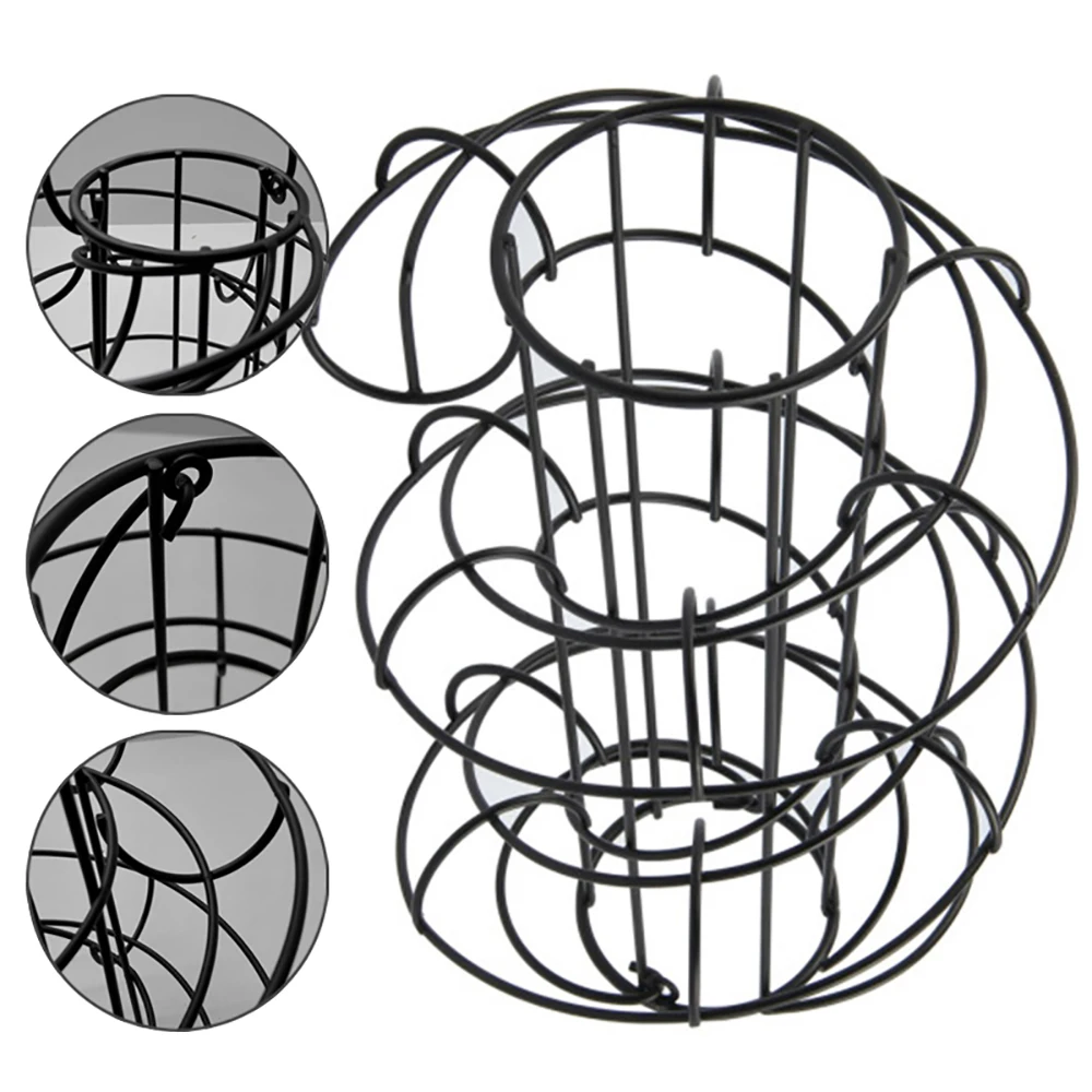 Черный Кухня хранения спираль лоток для яиц Организация держателей стойки