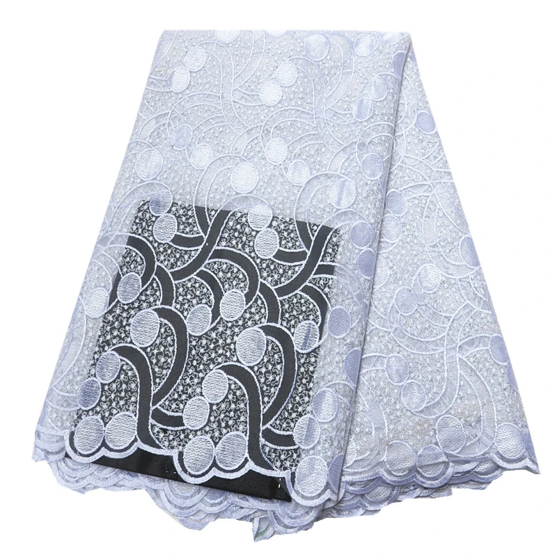Африканская кружевная ткань 2019 высокое качество Кружевное белое французская