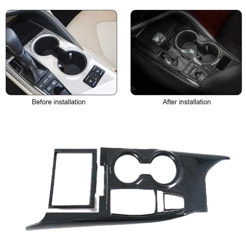 

Car Interior Center Console Gear Shift Box Panel Cover Decorative Car Trim for Toyota Camry 2018 2019