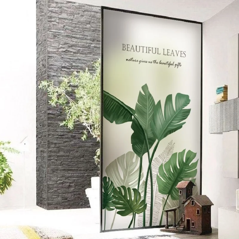 Ботанический рисунок Стекло пленка электростатические виниловые украшения дома