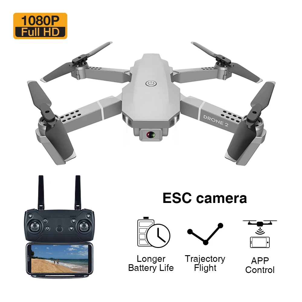 

E68 Pro RC Drone HD Camera 4K FPV WiFi Real-Time Transport Mobile Control One Key Return Hight Hold Mode Foldable 2 Axis Gimbal