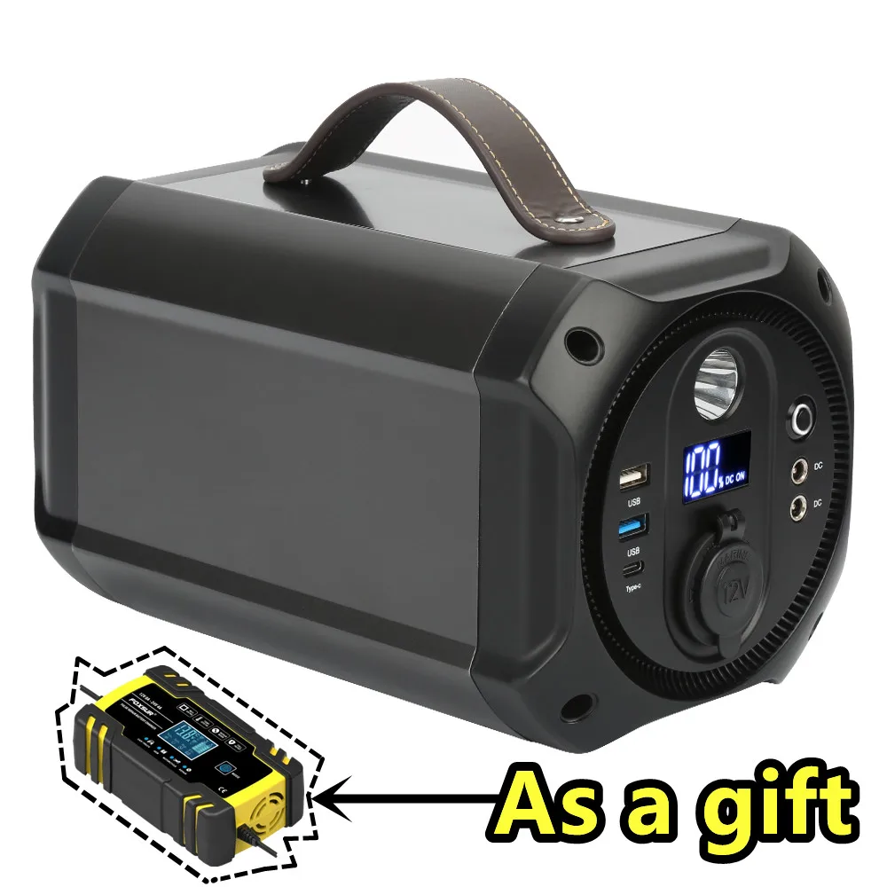 

Portable Power Station 110V 300W Backup Lithium Battery, Pure Sine Wave AC Outlet For Outdoors Camping Travel Hunting 220V