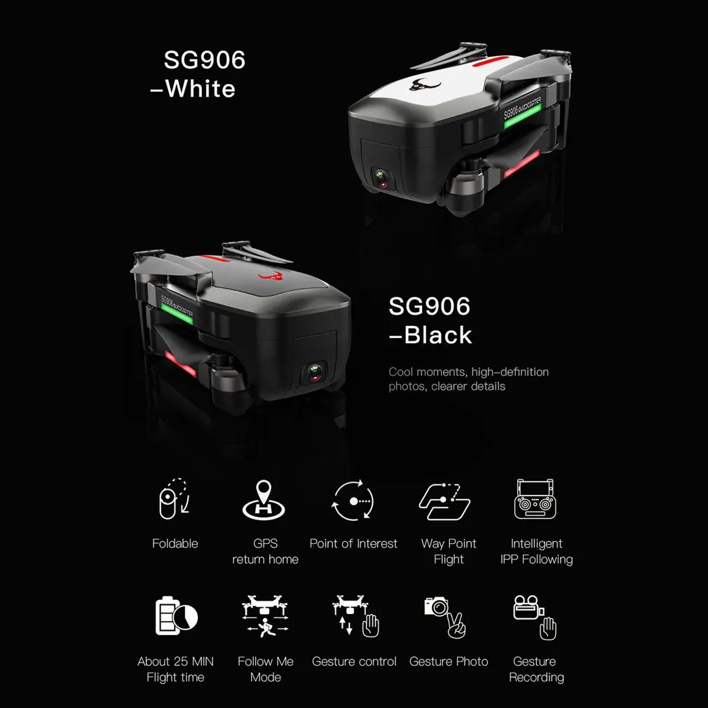 1080 P/4 K SG906 gps 5G wifi FPV игрушка-Дрон на дистанционном управлении с селфи складной Ультра HD камера ДУ самолет Квадрокоптер RTF подарок на день рождения