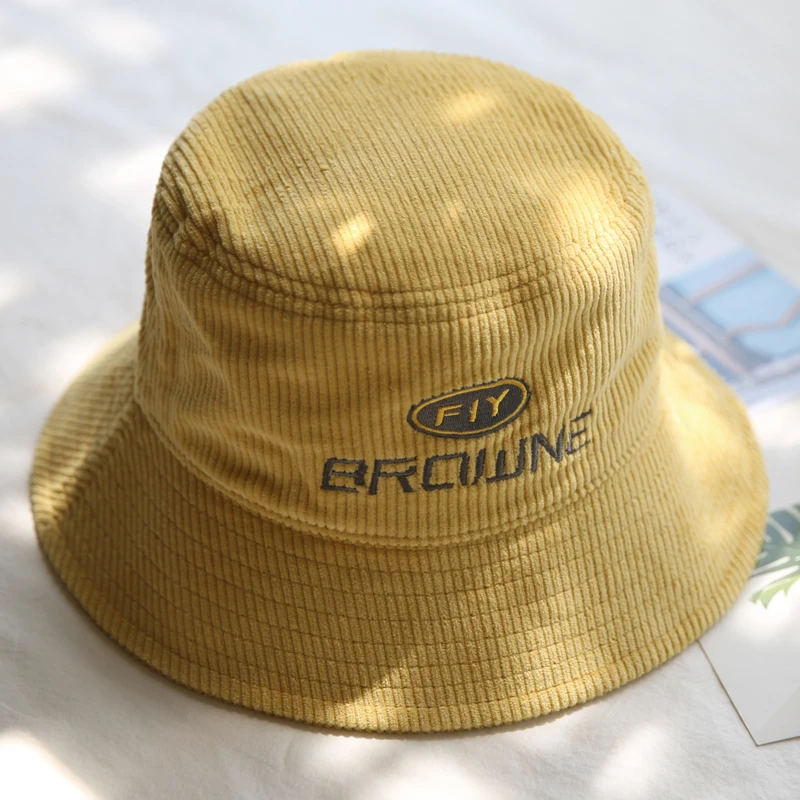 Женские корейские шапки с вышитыми буквами вельветовые для рыбаков студентов