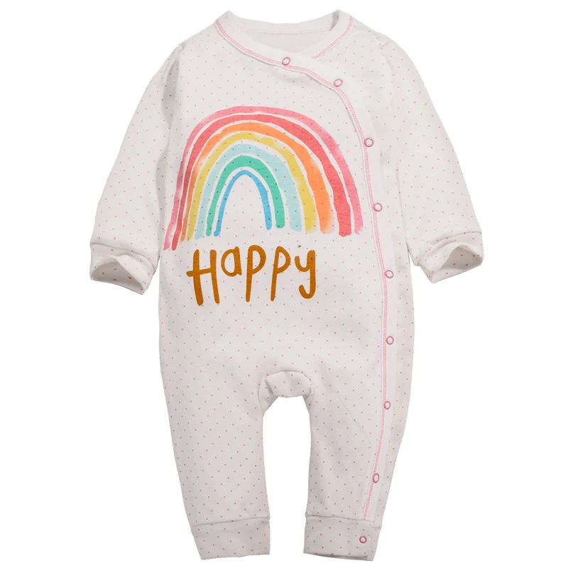 

Mosengkw New High Quality Printed Baby Button Romper Casual Soft Unisex Romper 3-24 month