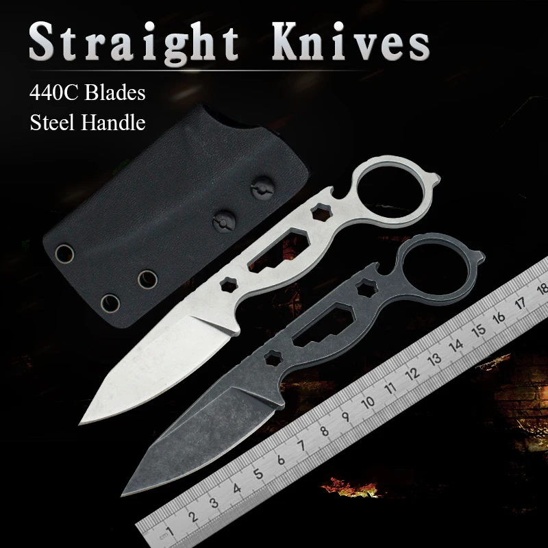 

Охотничий кемпинговый штатив, многофункциональный уличный прямой Острый нож для фруктов, портативный многофункциональный нож