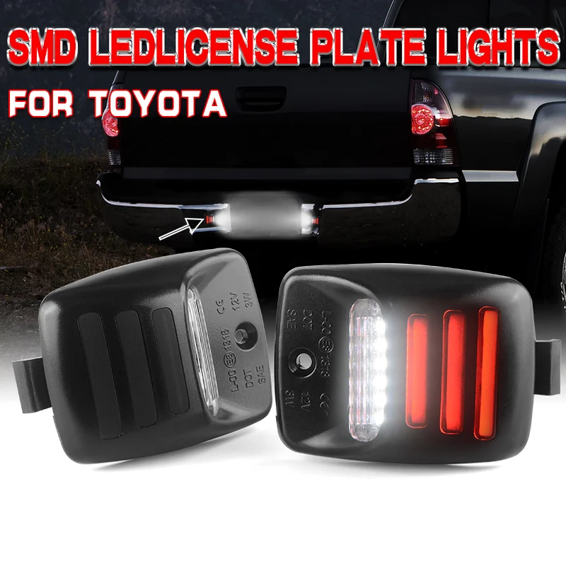 DERI полный светодиодный номерной знак света Эксклюзивный Красный Oled пробки СИД