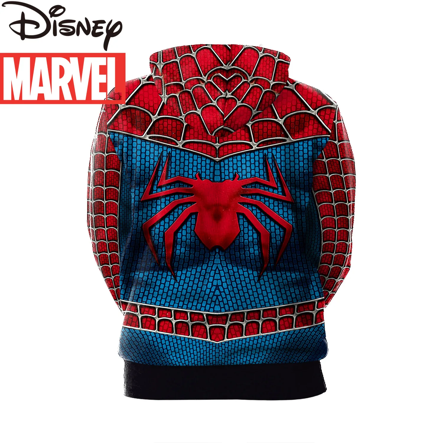 Новинка осень/зима модная толстовка с капюшоном Disney Marvel Человек паук парный
