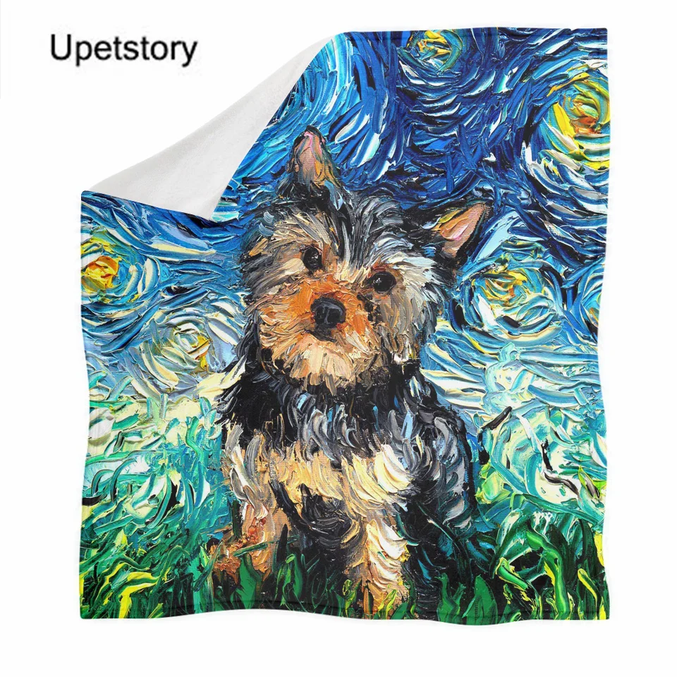 

Upetstory Living Room All Season Throw Blanket Yorkshire Terrier Comfortor Sleeping Blanket Women Warm Fleece Plush Blankets