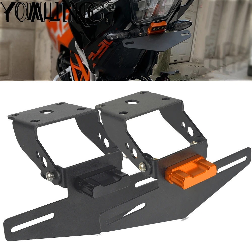 

For 125DUKE 250DUKE 390DUKE 390 2017 2018 2019 2020 2021 Motorcycle Rear License Plate Tail Frame Holder Bracket with LED Light