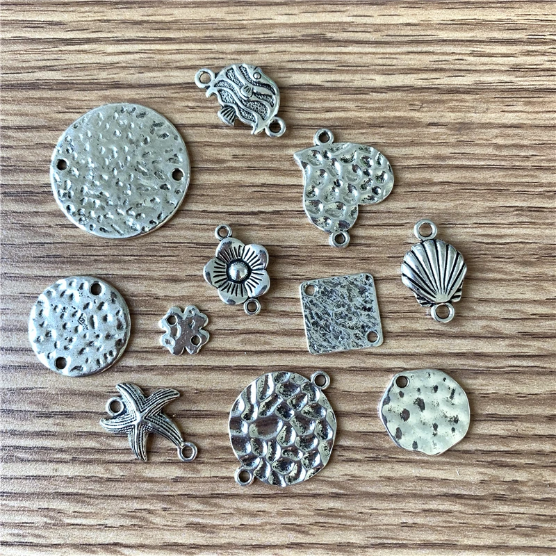 Богемные античные серебряные сердца металлические бриллиантовые ювелирные