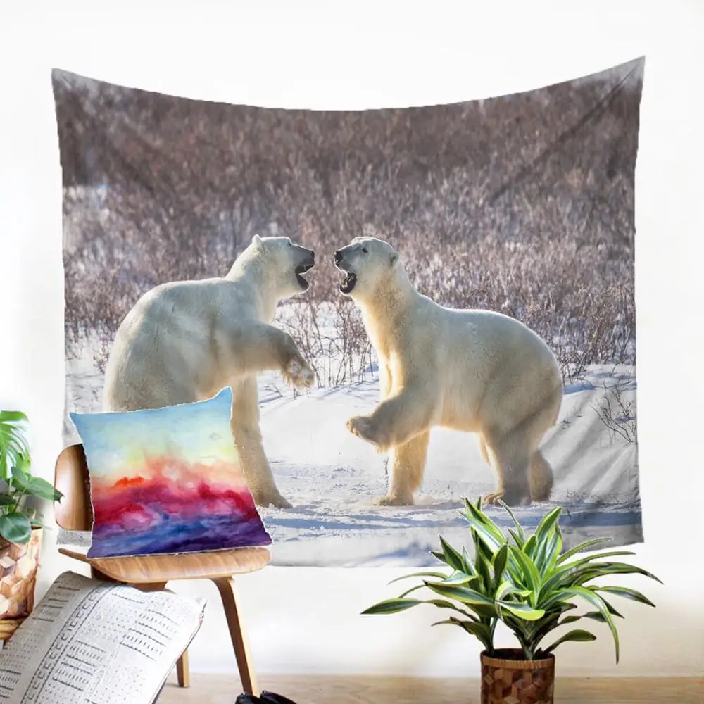 Настенная подвеска с изображением полярного медведя украшение для дома декор