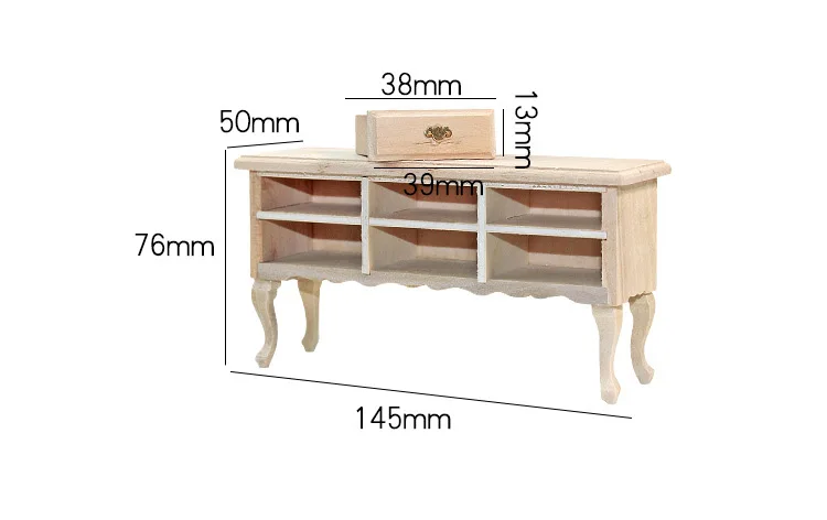 

1:6/1:12 dollhouse miniature Mini wood vintage table children's desk furniture doll accessories toy model kids collectible Gift