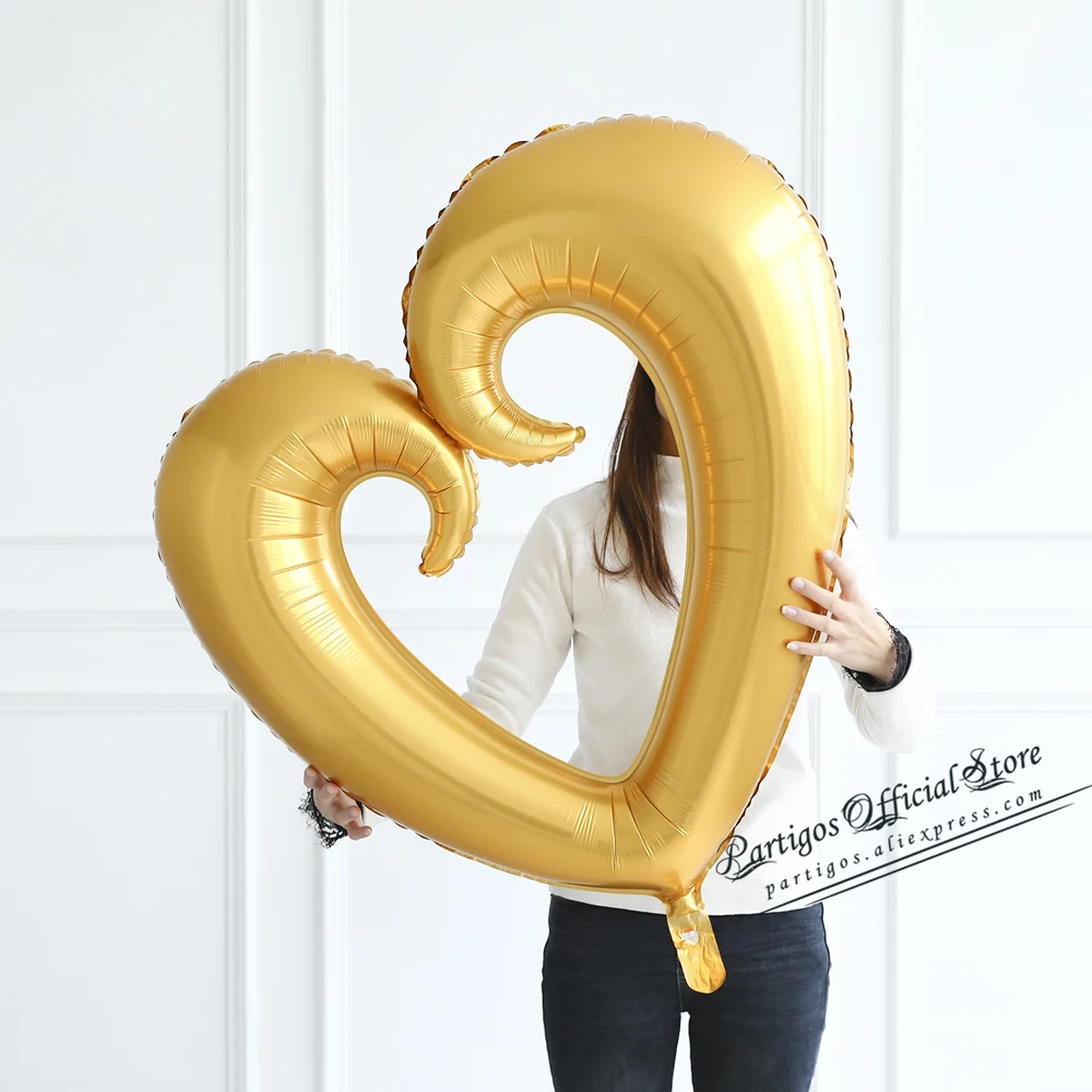 Valentine's Day/Wedding Party Decorations: Red Heart Globos - 18/30/40 inch Giant Hollow Heart Shape Foil Balloons image 2