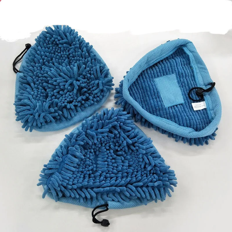 

1PCS Durable Light Blue Round Triangle Steam Mop Cloth Cover Replacement Pad