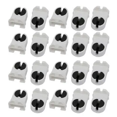

20Pcs AC 500V 2A G5-F288L T5 Light Socket G5 Base Fluorescent Lamp Holder White