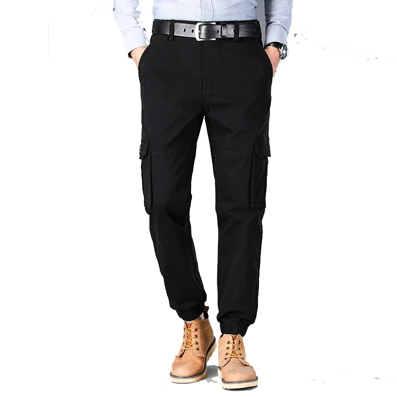 2020 Autumn New Men's Slim Fit Outdoor Casual Tooling Multi-pocket Small Feet Leg Pants Plus Size Fashion Cotton Long | Безопасность