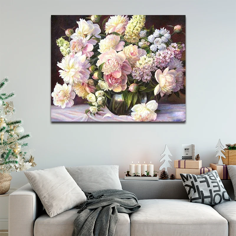 DIY картинки для раскраски по номерам с жардиньерка рисунок рельеф живописи