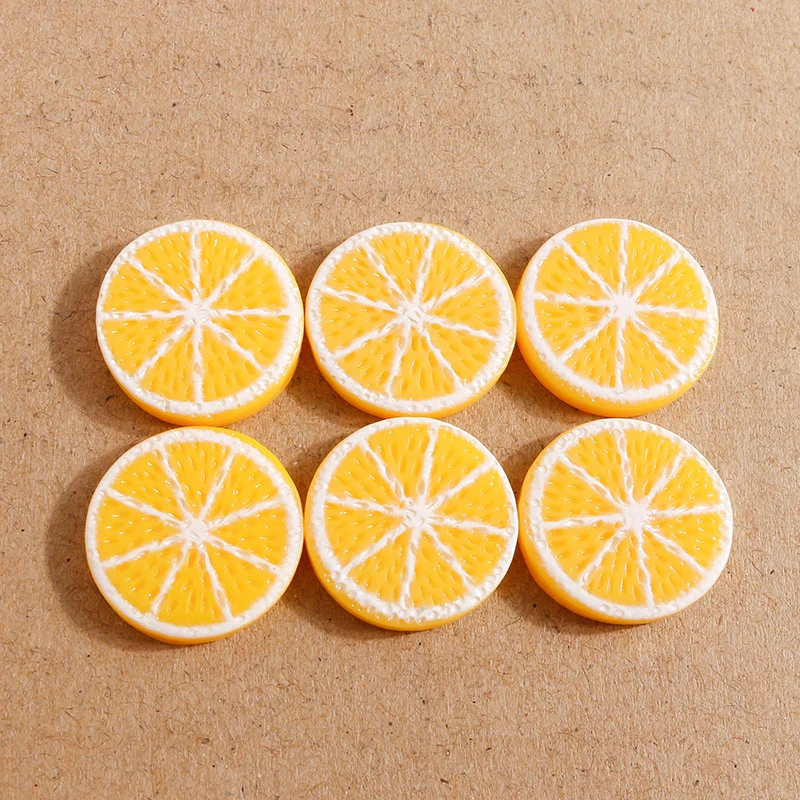 

10pcs 19*19mm Resin Fruit Orange Cabochons Flatback Scrapbook Crafts for Making DIY Handmade Hairpin Brooch Jewelry Accessories