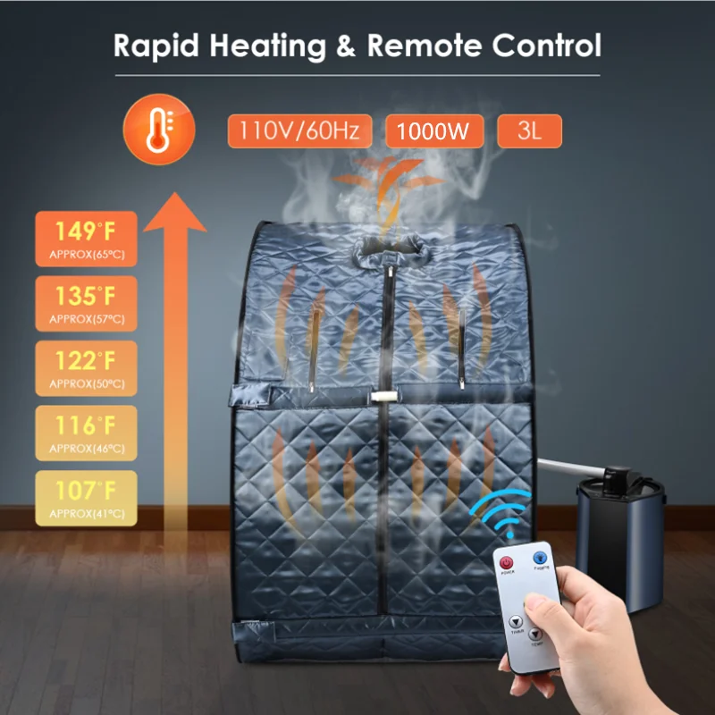 2022 новый стиль портативный генератор паровой сауны для спа комнаты со стулом