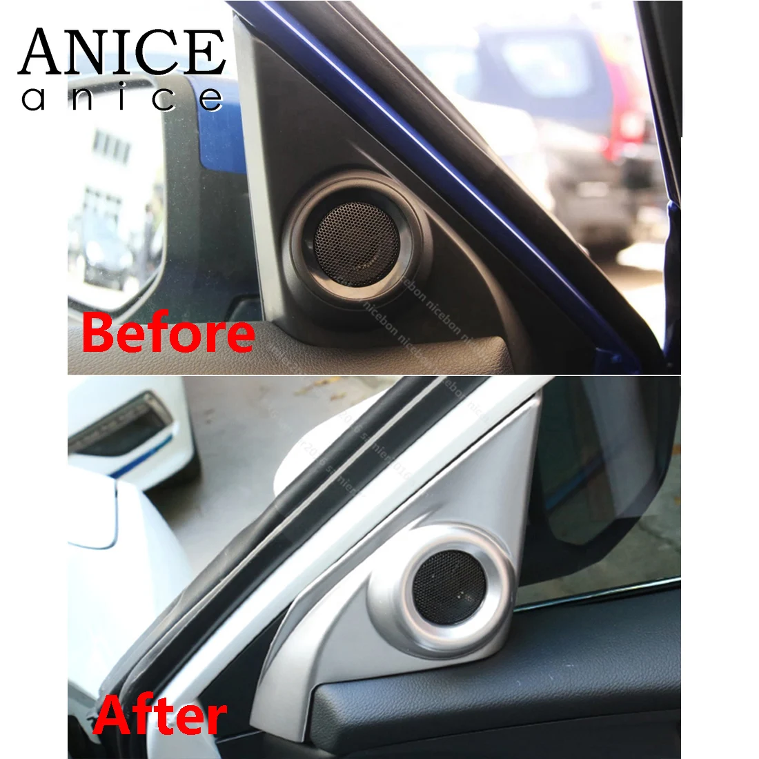 2 шт. накладка на дверцу А столба из углеродного волокна подходит для Honda Civic 2016